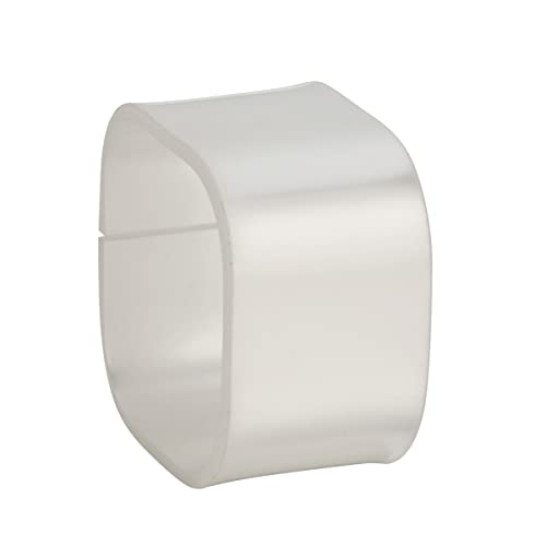 Elegant Square Napkin Rings Set Of 6, Napkin Holders For Table Setting, Great For Parties, Weddings, Engagements, Baby Showers, Holiday Meals, Christmas, Upscale Events, Dinners & Celebrations - White #TOP1