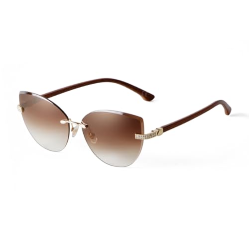 Lunettes de soleil œil de chat vintage sans monture mode unisexe été