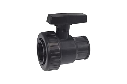 altone Válvula de bola de PVC de 1 1/2 pulgadas, rosca interior