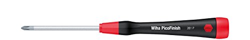 Preisvergleich Produktbild Wiha Feinschraubendreher PicoFinish Phillips (00514) PH00 x 60 mm filigraner Präzisionsschraubendreher, Modellbau, Feinmechanik, mit Drehkappe