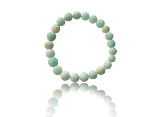 Bracelet amazonite extensible pierre originale mate taille M réglable