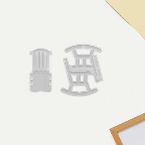 Gadpiparty 1 Set Dollhouse Rocking Chair Silicone Mold - DIY Resin Casting Furniture Chair Moulds for Tiny House - Handmade Miniature Dollhouse Furniture Mold - Image 5