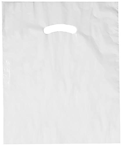 Stephanie Imports Made In USA Pack of 125 White Glossy Plastic Merchandise Bags (12