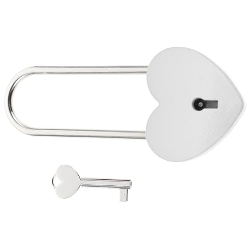 OHPHCALL ハート型耐久パドロック 錆びにくく丈夫な鍵付き南京錠 カップルやジュエリーボックス用 旅行や観光地の願掛けに