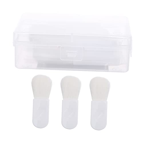 PLAFOPE Mini Blush Brush Set 3pcs Blending Brush for Women Loose Powder Makeup Tool Portable Compact Random Color