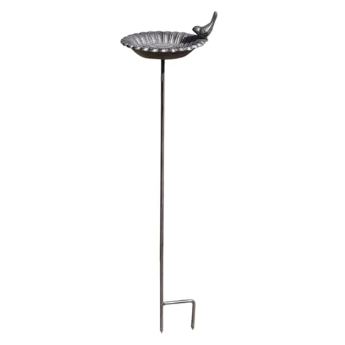 Bain d'oiseaux en métal robuste, station d'eau durable pour cour - 7