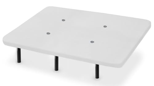 HOGAR24 ES | Base Tapizada con Válvulas de Transpiración | Color Blanco | Incluye Juego de 6 Patas de 26 cm | Medida: 180x190 cm