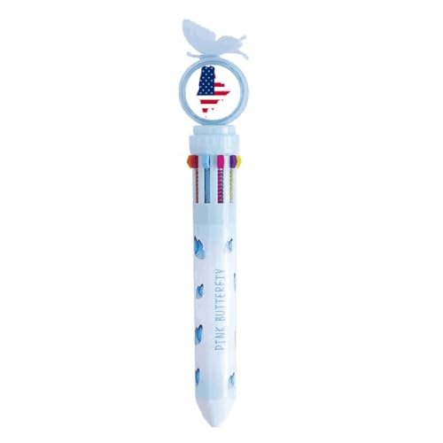 Stylo à bille rétractable multicolore avec système d'écriture fluide