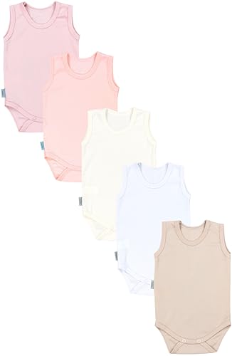 TupTam Baby Body Mädchen 5er Pack – Ärmelloser Body Baby aus...