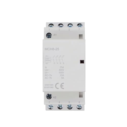 Contacteur modulaire domestique MCH8-25 4P pour gestion chauffe-eau heures creuses rail Din