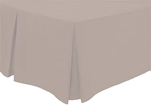 Olivia Rocco Pleated Base Valance Sheet Easy Care Polycotton Base Valances, Single Grey