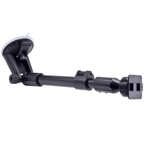 ARKON Mounts Long Arm Windshield Suction Mount with Dual-T Pattern | For Tablet and Phone Holders | Firm Windshield Suction | Extendable Arm for Long Dashboards | Dual-T Mount Pattern | CM117-SBH
