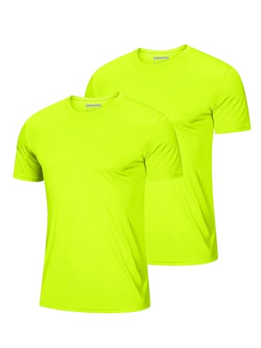 MAGCOMSEN 2 Pack Men's Short Sleeve Dry Fit Athletic Shirts UPF 50+ Running Gym Workout Tops Moisture Wicking Cooling Shirts