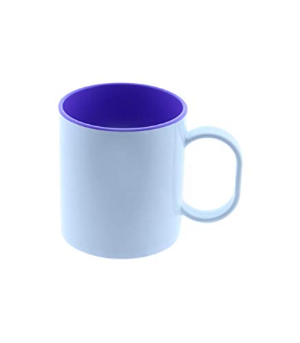 Wonduu Taza Plástico Con Interior De Color Para Sublimación Morado