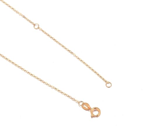 Collar de Oro Rosa 18K para Mujer 45 CM