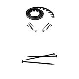 EasyFlex Heavy-Duty No-Dig Landscape Edging with Anchoring Spikes, 20 Foot Kit, Black & EasyFlex Spiral Landscape Edging Anchoring Spikes, 24 Count