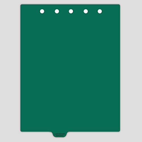 Carstens - Heavy Duty Laboratory Reports Plastic Ring Binder Dividers, Bottom Tab, 1/9 Cut, Tab 4 Position, US Letter, Pack of 10, (2623-04) - Ideal Medical Chart Dividers for 3 Ring Binders