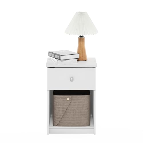 Image of Furinno Tidur Nightstand, 1-Pack, White