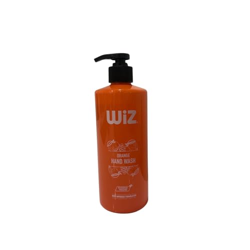 Image of Wiz Orange Liquid Hand Wash - 500ml with Pump Dispenser | Gentle Hand Cleanser for Daily Use | Refreshing Fragrance | Handwash Bottle for Kitchen & Bathroom