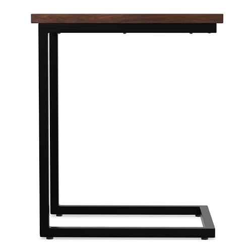 SIMPLIHOME Skyler C-Side Table - 16 inch Wide Solid Mango Wood and Metal Slide-Under Table in Walnut Brown, Industrial Accent Table or End Table for Living Room with Open Frame Design, Assembled by SIMPLIHOME - Image 8