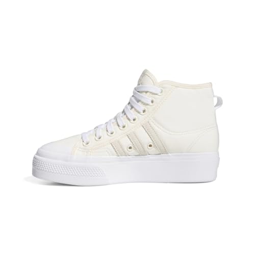 Image of adidas Womens Nizza Platform Sneakers Shoes Casual - Beige - Size 8 M