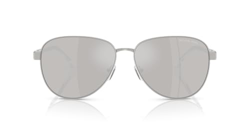 Michael Kors MK1160 Biarritz Sunglasses, Silver/Silver Mirrored, 61 mm
