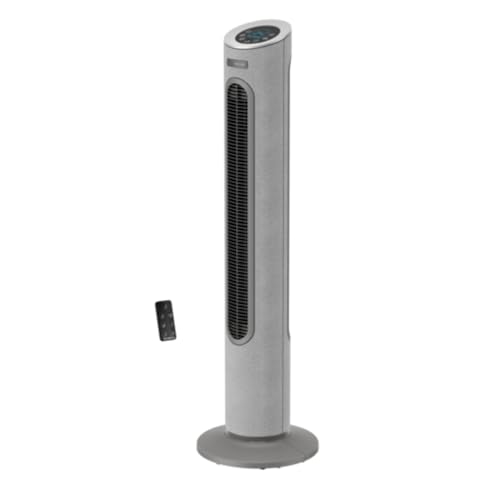 Rowenta Eole Home - Ventilador torre potente, silencioso, 7 velocidades, 3 modos manuales, menor consumo energético, oscilación automática, temporizador digital, pantalla led, control remoto, VU6980