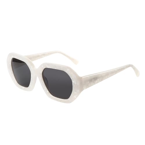 ZENOTTIC Gafas de Sol Polarizadas de Moda para Mujeres: Gafas de Sol Esagonales de Diseño para Mujeres - Gafas Retro con Protección UV400