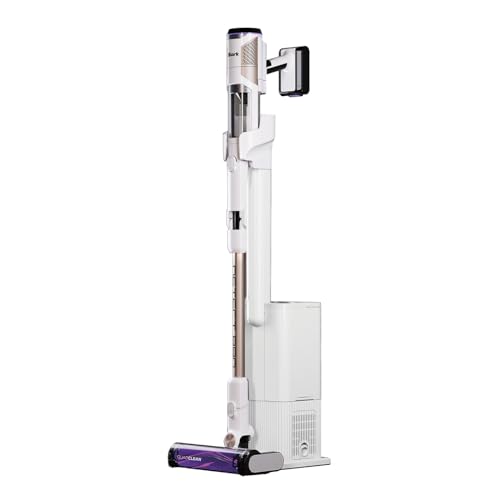 Shark Detect Pro kabelloser Akku-Staubsauger mit FloorDetect, 2L Auto-Empty System, 60 Minuten Laufzeit, leicht, flexibel, Anti-Hair-Wrap-Staubsauger kabellos mit Fugendüse, Weiß/Bronze IW3611EU