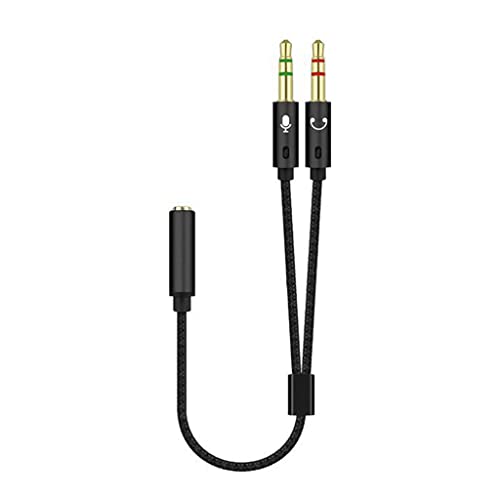 3.5mm ���X 2 �I�X �T�E���h �X�v���b�^�[ �X�e���I �w�b�h�t�H�� �}�C�N �A�_�v�^�[ �P�[�u��