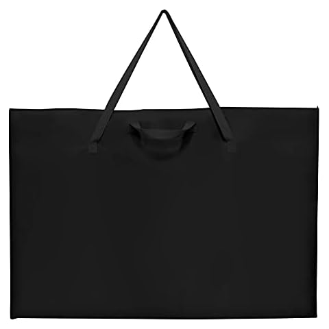 ZKOO Large Size Art Portfolio Tote with Nylon Shoulder, Poster Board Storage Bag (24"*36"-Black) Cover