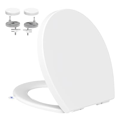 Tavoletta WC Universali O Forma, YEAUPE PRO Copriwater, Sedile WC Chiusura Ammortizzata con Sgancio Rapido a un Pulsante, Plastica Facile da Pulire, Bianco, 44,6 x 37,2 x 4,3 cm: vedi il prezzo e le caratteristiche Foto di Tavoletta WC Universali O Forma, YEAUPE PRO Copriwater, Sedile WC Chiusura Ammortizzata con Sgancio Rapido a un Pulsante, Plastica Facile da Pulire, Bianco, 44,6 x 37,2 x 4,3 cm