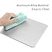 Vaydeer Metal Aluminum Mouse Pad Hard Silver Clear Modern Ultra Thin Double Side Design Mouse Mat Waterproof Fast and Accurate Control for Gaming and Office Magic, Medium 9.45X7.87