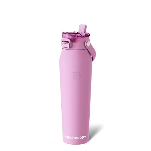Frost Buddy 32oz Insulated Water Bottle - Straw & Chug Lid - Leak-Proof