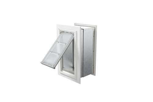 Endura Flap Pet Door for Walls in White | Energy-Efficient Single Flap Design for Wall Installations | All-Weather Protection with All-Metal Telescoping Tunnel | White, Small, Single Flap