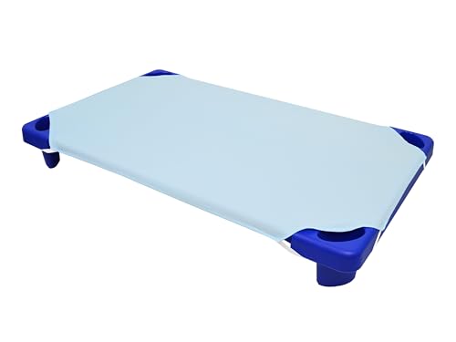 Image of American Baby Company 2 Pack Toddler Cot Sheet 23 inch x 40 inch - Soft & Breathable Microfiber Cot Sheet for Daycare and Preschool, Blue