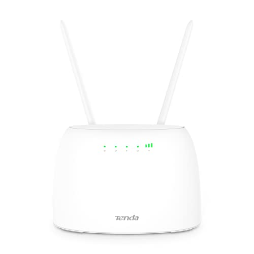 Tenda 4G07 Box 4g Routeur , Modem 4G+ LTE Bi-Bande WiFi(5GHz:867 Mbps +2.4GHz:300 Mbps) 4G + Routeur Mobile avec Carte SIM pour tout Opérateur, Connectivité Jusqu'au 64 Appareils, 2 Antennes Amovibles