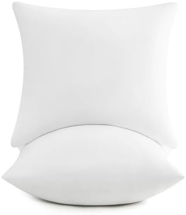 puredown® Euro Pillow Inserts, 26 x 26 Inch Fluffy Soft Throw Pil...