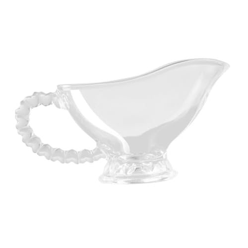 BRIGHTFUFU Glass Glass Gravy Boat Flatware Sauce Cup Seasoning Jar