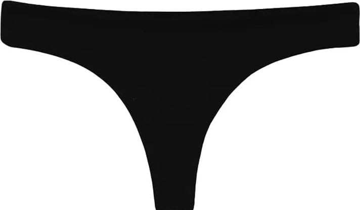 Bonjour Women's Cotton Fitted Bikini Style Underwear | Women Thong Panty | Women Seamless Panty | Low Rise Sexy Solid G-String Sexy Lingerie Panties Briefs | 100% Super Cotton Thong (XL, Black)-image-49