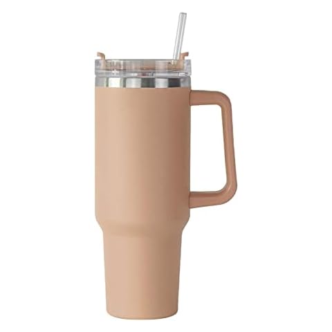 PW TOOLS 40oz Stainless Steel Vacuum Insulated Cup, Travel Mug with Handle & Straw, Leak Proof Vacuum Insulated Water Bottle, Car Coffee Mug Tumbler for Hot Iced Drink Cover