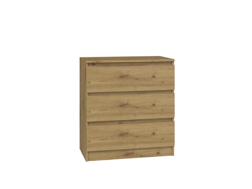 Commode M3 Artisan Topeshop avec 3 tiroirs de rangement pour chambre