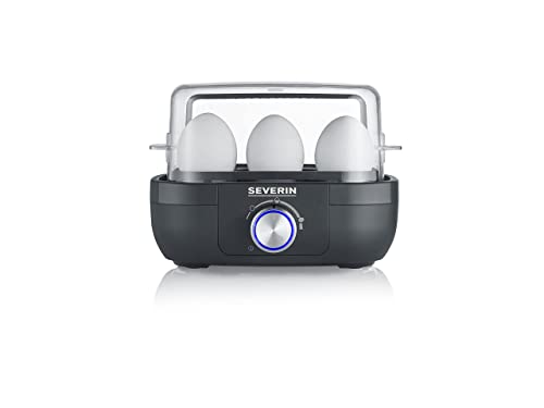 SEVERIN Eierkocher für 6 Eier mit elektronischer Kochzeitüberwachung, inkl. Messbecher mit Eierstecher, Eier Kocher für ideale Härtestufe, schwarz, 420 W, EK 3166 – Bild 7
