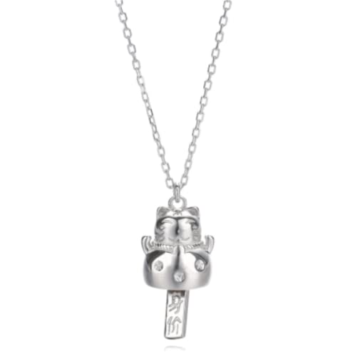 Collier chaton en argent pour couple et fille, idée cadeau bijoux tendance bohème