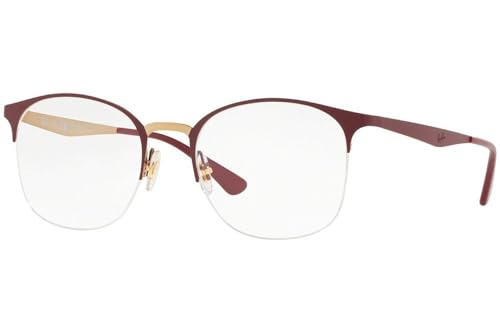 Ray-Ban Damen 0RX6422 Brillengestelle, Gold (Pink On Top Matte Bordeaux), 49