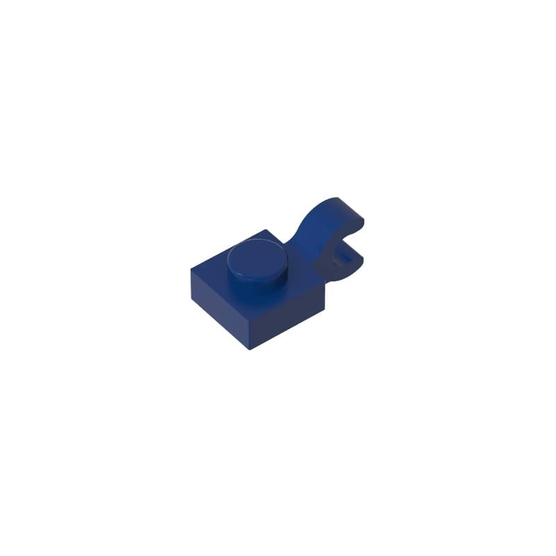 Gobricks 6019 Hinge Plate Plate Special 1x1 with Clip Horizontal [Thick U Clip] 50 Pieces GDS-813 Compatible with Lego Building Blocks Color:Dark Blue — image 1