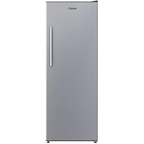 Galanz GLF11US2A16 Upright Temperature Control Convertible Refrigerator/Freezer, Stainless Steel, 11 Cu.Ft