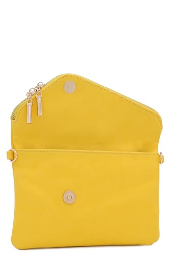 Image of FashionPuzzle Envelope Wristlet Clutch Crossbody Bag with Chain Strap