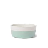 Waggo Dipper Ceramic Dog Bowl Mint Green/White Size Large Heavyweight Durable Dog Food and Water Dis