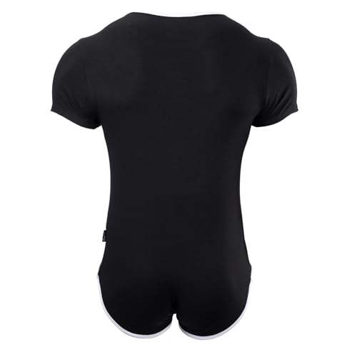 CutiePlusU Men's Cotton Button Crotch Bodysuits Adult Romper Onesie for Men Print4